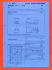 LEYLAND TRUCKS / 4X2 TRACTOR / T 45 ROLLS-ROYCE 350 L ENGINE / DATASHEET