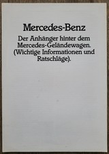 Mercedes G460 230/280 GE/250/300 GD Trailer Brochure/Brochure/Folleto/Opuscolo