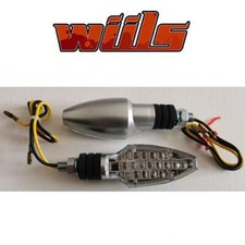 Déstockage neuf Paire clignotants Wiils bullet à led gris matt moto 50cc scooter