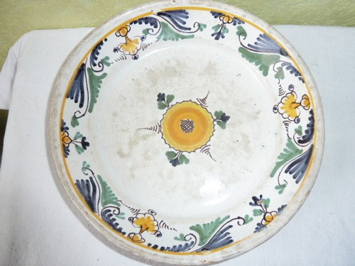 Assiette faience xviii - assiette, eme