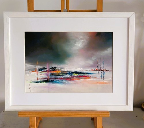 Tableau abstrait contemporain - abstrait,