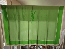 Vintage Yves Saint Laurent Foulard Striped YSL Silk Logo Scarf