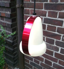 70s Designer Suspension Ceiling Lamp Plastic Aluminum 70s Vintage Lamp