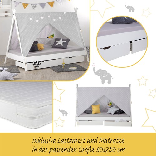 Lit enfant tipi matelas - matelas, 90x200