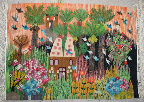 Tapisserie tissée main - à,