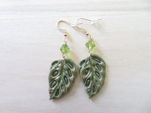 Boucles oreilles feuilles en - boucles, d'oreilles