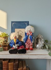 Duo de Poupées Clowns Vintage
