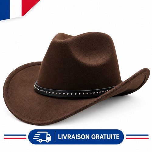 Chapeau cowboy homme - , marron