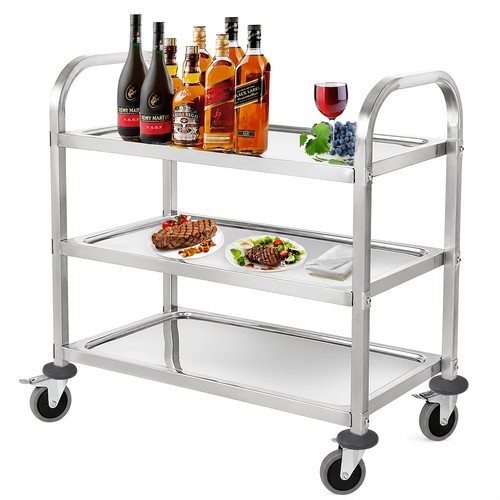 Desserte inox niveaux sur - 3,