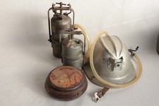 Lot Objets mineur Casque Lampe