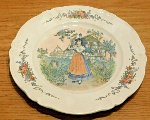 34cm plat rond sarreguemines - plat,