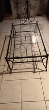 GRANDE TABLE BASSE VERRE ET