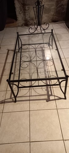 Grande table basse verre - table,