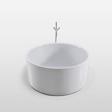 Baignoire ilôt Acrylique Moderne Design diam.134 cm mod. Crystal avec robinet
