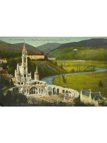 Lourdes basilique vue - –, la