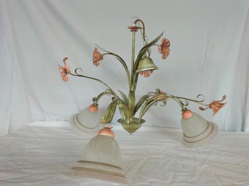 Lustre vintage fer forgé - lustre,