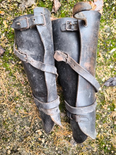 Guêtres cuir longue - cuir, a