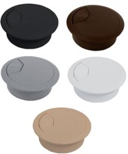 PASSE CABLE ROND BUREAU 60MM 80MM BLANC NOIR GRIS MARRON FIL ELECTRIQUE GUIDE