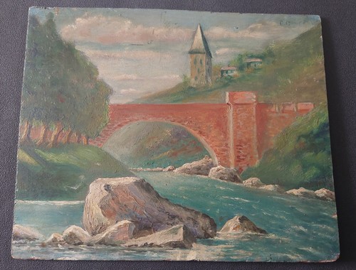 Tableau peinture huile - , sur