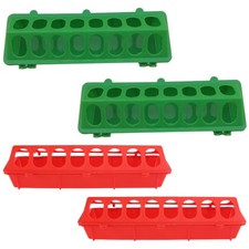  4 Pcs Mangeoire À Volaille Mangeoire+a+poule Oiseaux En Plastique