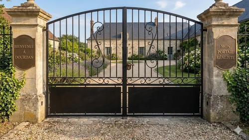 Portail coulissant acier - coulissant,