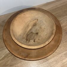 Lot Assiette Et Bol En Bois