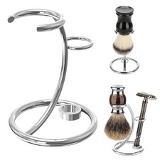 Lushly Aatpuss Support de Blaireau, Support de Rasage en Acier Inoxydable Pou...