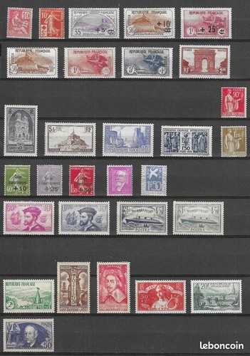 Lot collection timbres - *, *