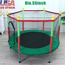 55 In Trampoline for Kids W/ Safety Enclosure, Jumping Mat,Sports Outdoor Indoor