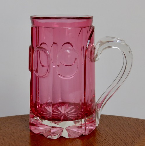 Cranberry glass chope - cranberry,