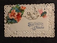 CP DENTELLE SOUVENIR D'AMITIE