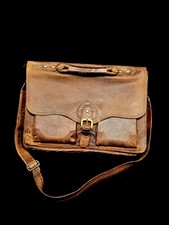 Sac cartable vintage en cuir