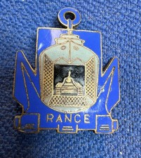 L.S.T. BADGE AUGIS BLUE GOLD ANCHOR ORANGE