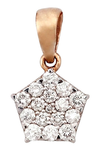 Pendentif diamant naturel rond - pendentif,