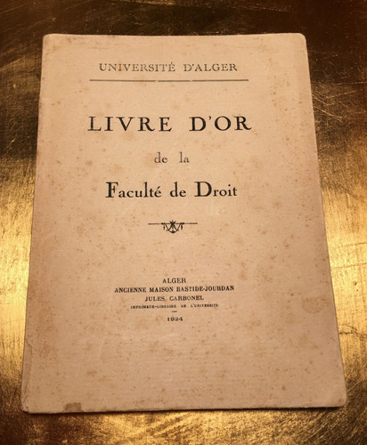 1924 rare livre faculte - 1924, d'or
