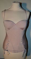 Petit corset rose 34B rose à rayures verdissima bustino prix de vente 139 £