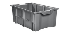 LA-KA-PE Bac gerbable-emboîtable PP gris L480xl312xH200 mm