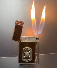 S.T. Dupont Gatsby Black Silver Double Burner Skull Black Stone Custom No Box JP