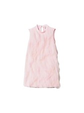 Robe Twinset De Bébé Fille Court, Avec Volants Tulle Sur Avant, Couleur Rose, MO