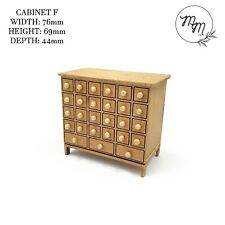 Handmade Miniature Dollhouse 27 Drawer Pharmacy Unit DIY Kit