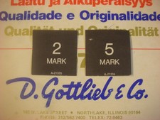 flipper Gottlieb, étiquettes