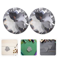  100 boutons strass cristal 20 mm : boutons capitonnage transparents avec boucle