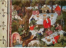Art - Painting - Gaston Phébus - The Book of Hunting - The Meal - CPM - See S