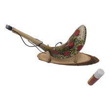 Vente Shofar pour peinture à l'huile 13" onction peinte béliers corne grenade...