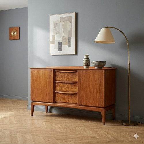 Buffet vintage plaqué teck - buffet, en