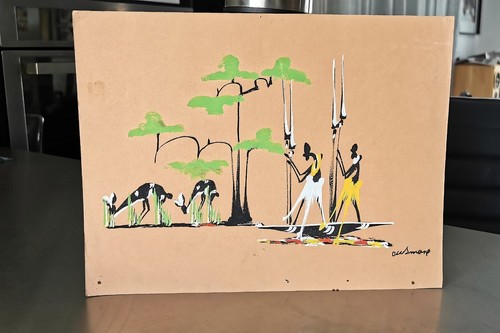 Peinture africaine gouache sur