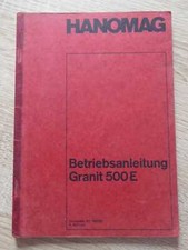 Hanomag Tug Granite 500 E Operating Instructions