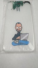 Coque silicone pour iPhone x - Steve Jobs assis sous un pommier - coque transparente