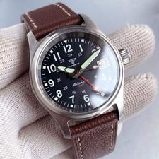 NH34A Automatic Men Watch GMT Pilot Watches 200m Waterproof Sapphire Glass 36mm
