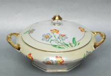 VINTAGE AMC AUGUSTE MOUZIN GERMANY PORCELAIN CASSEROLE COVERED DISH